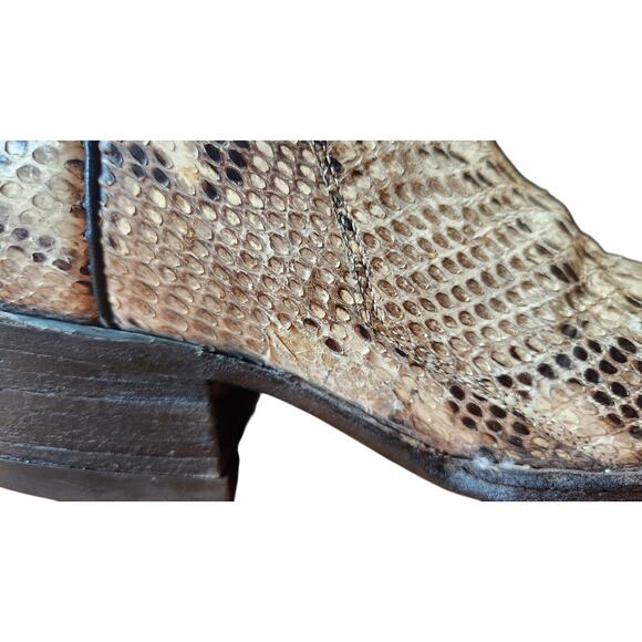 Cowtown Men\'s Python Back-Cut Round Toe Boots, Sz 9.5D main image 7